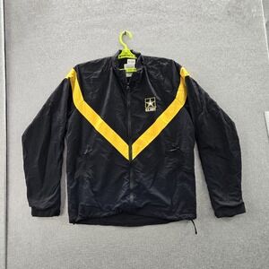 Army Men Jacket M Black Colorblock Star Physical Fitness